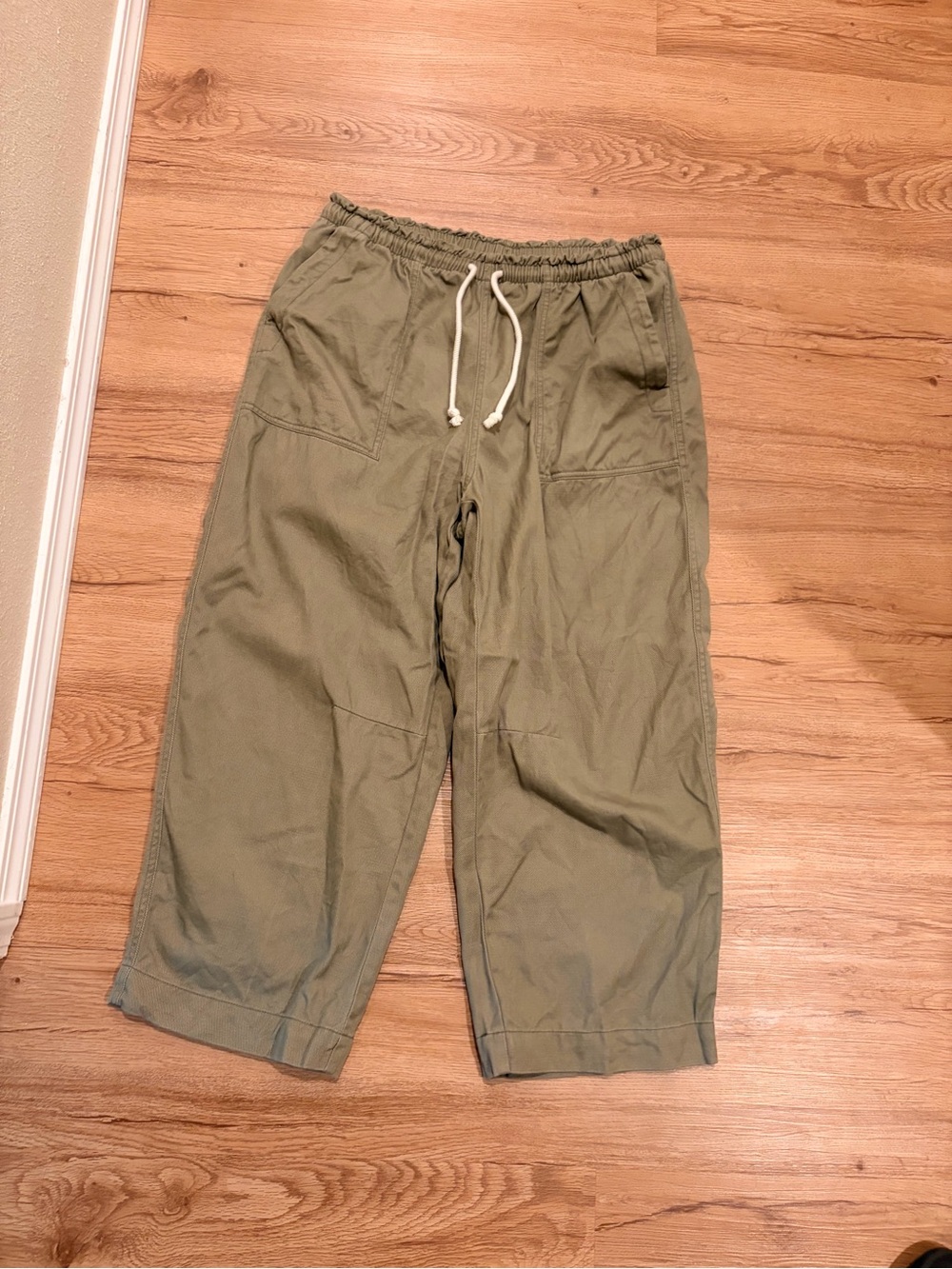 Old Navy Olive Drawstring Cargo-Style Pants